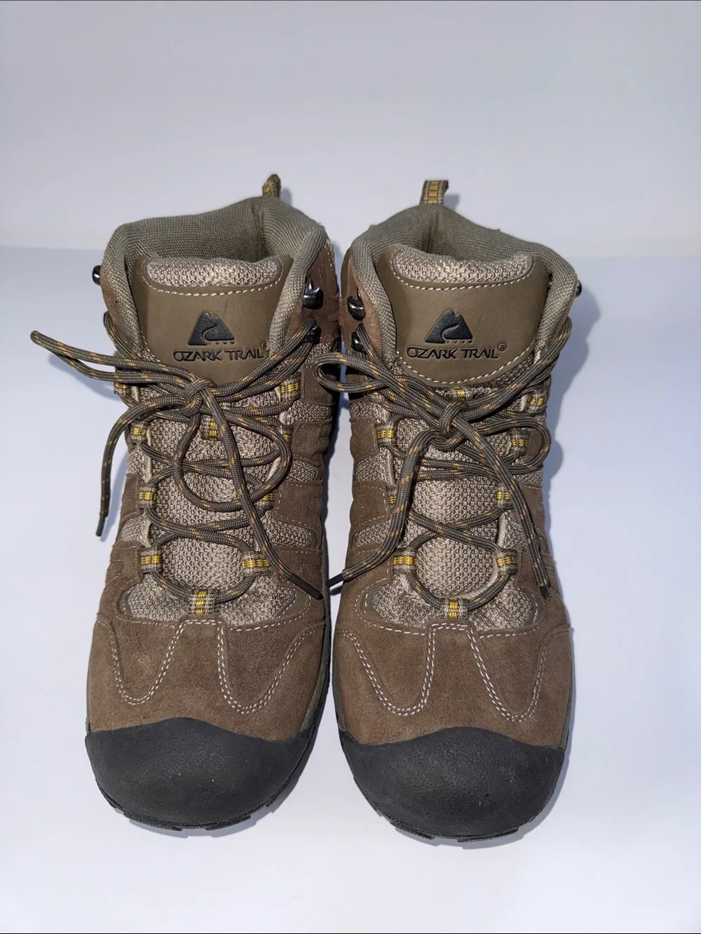 Ozark Trail Brown and Olive Hiking Boots